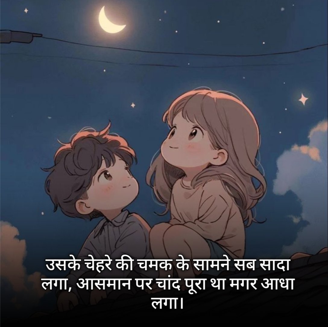 Chand Par Shayari in Hindi