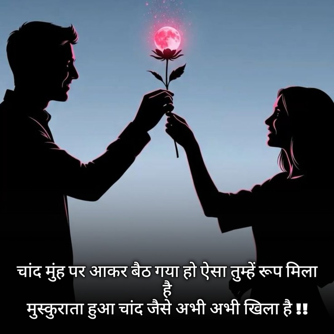 Chand Par Shayari in Hindi