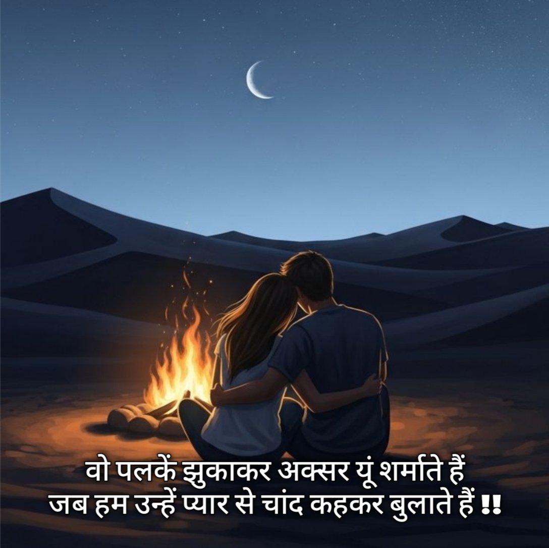 Chand Par Shayari in Hindi