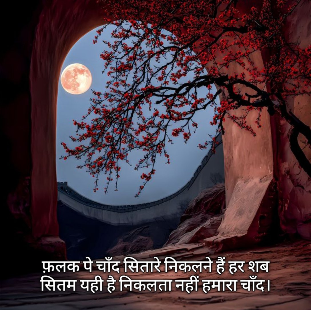 Chand Par Shayari in Hindi