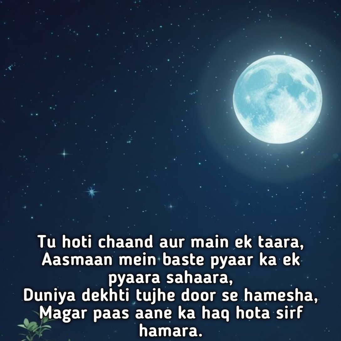 Chand Par Shayari in Hindi