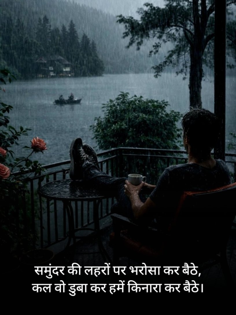 भरोसा तोड़ने वाली शायरी हिन्दी मे 