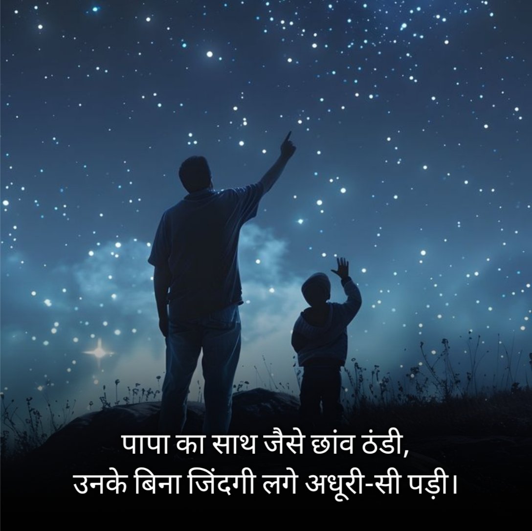 पापा के लिए शायरी हिन्दी में