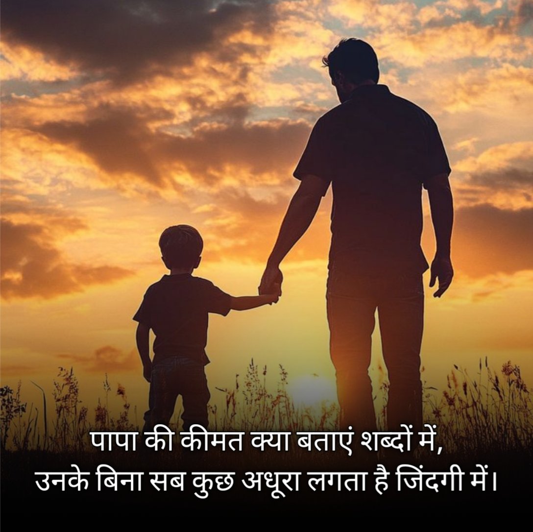 कीमत पापा शायरी हिन्दी में